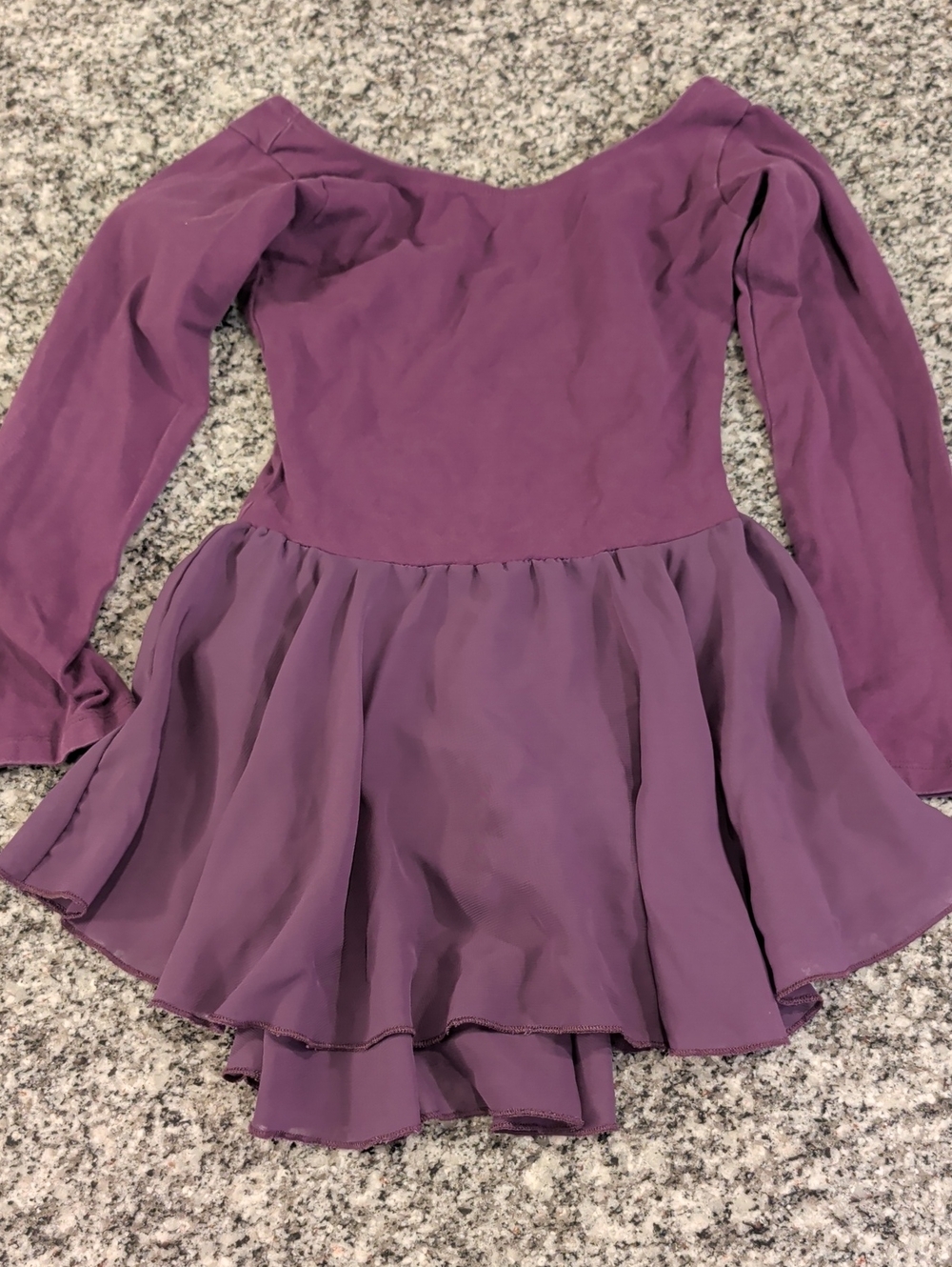 Girls Purple Long-Sleeve Skater Dress Costume